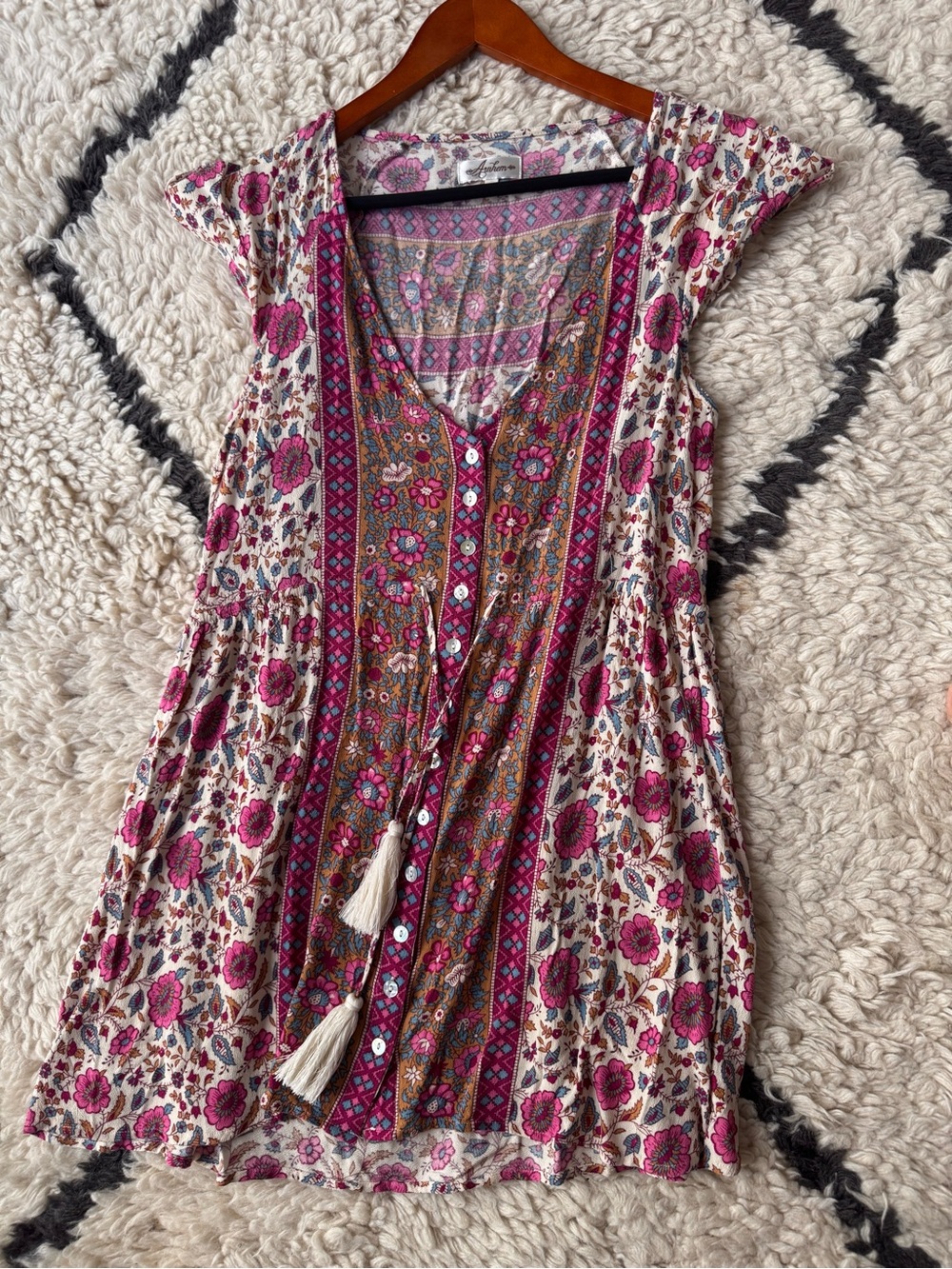 Arnhem Pink Floral Mini Dress European mini